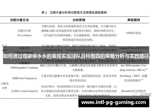 如何通过观察侯永永的表现实现球队目标前四的策略分析与实践路径